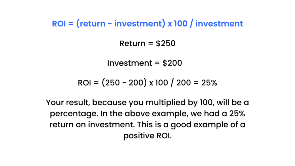ROI example formula
