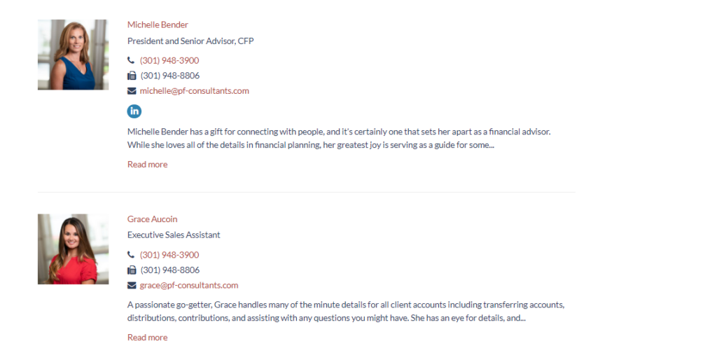 Potomac Financial Consultant Bio Page