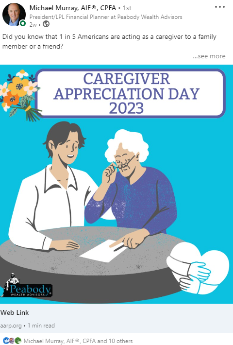 social media post by a financial advisor