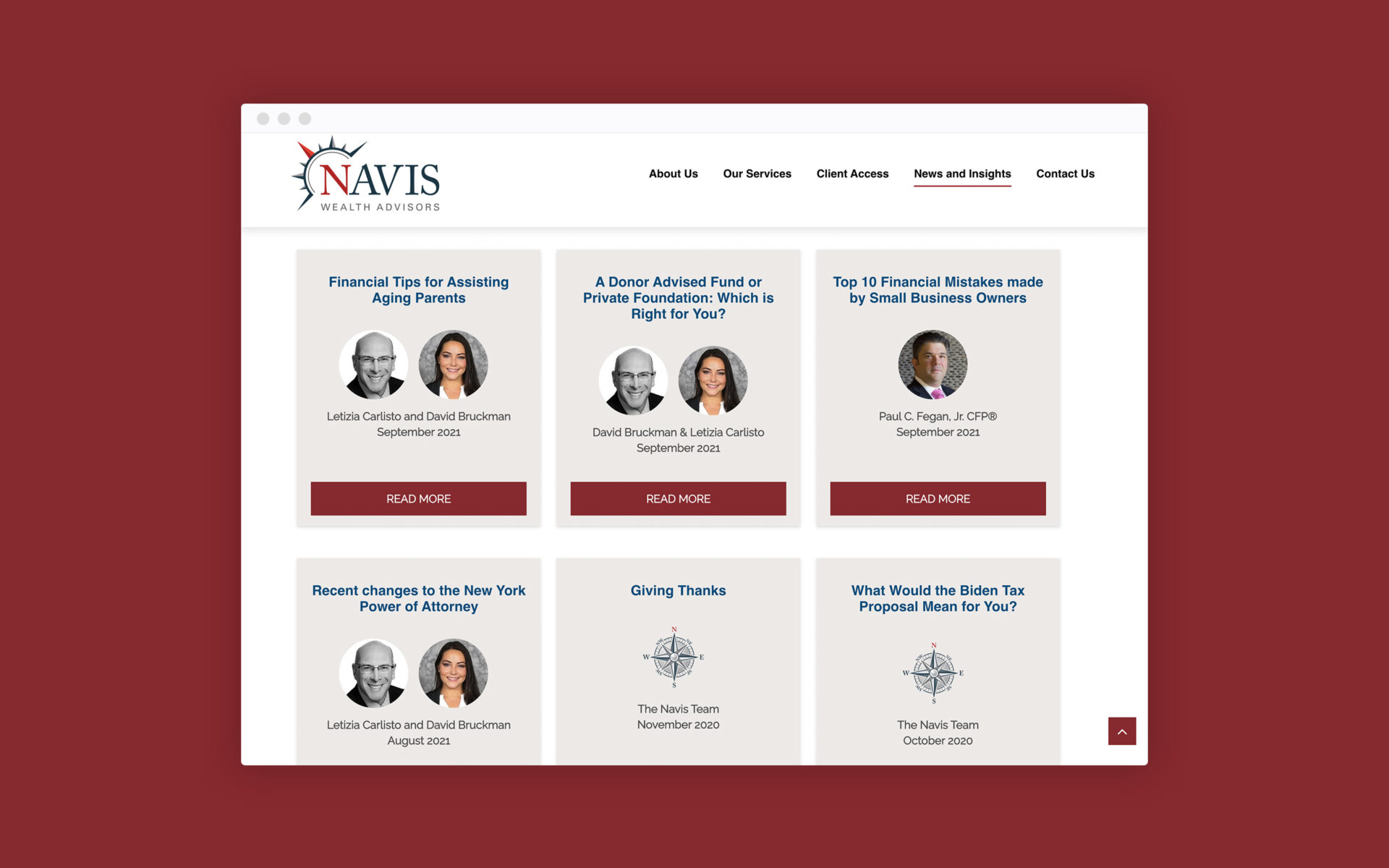 Navis Wealth Advisors Blog Page and Insights