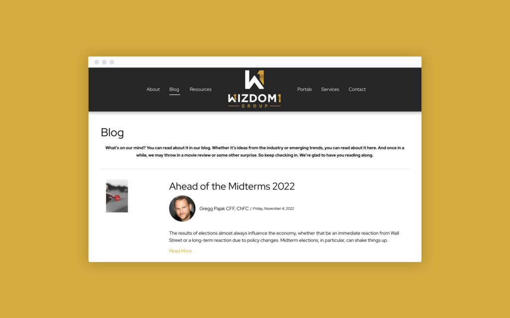Wizdom1's blog where they post long and short articles
