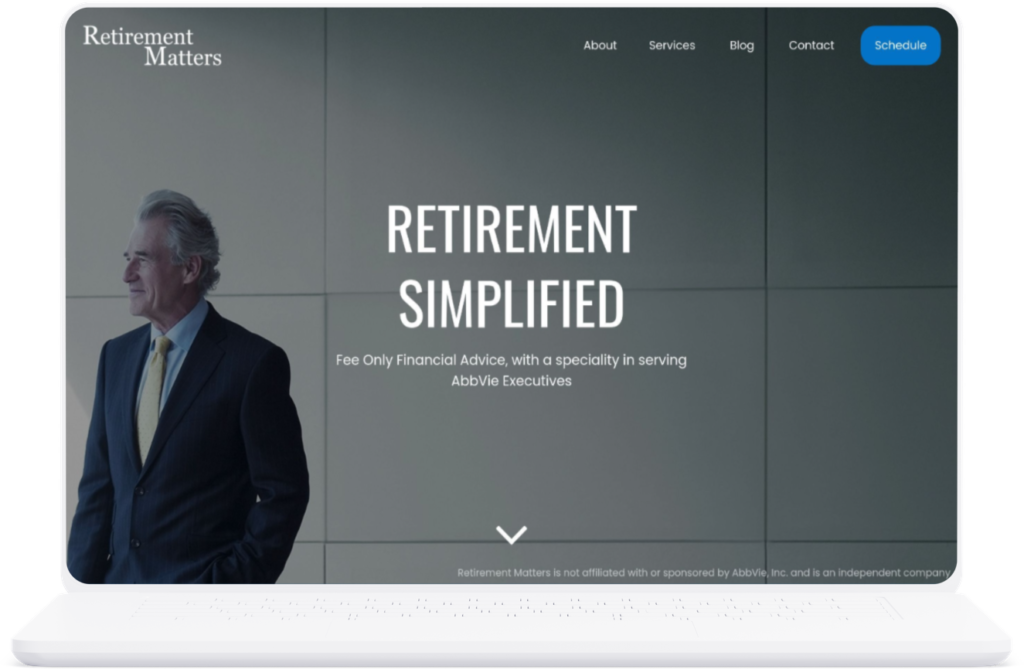 Retirement Matters Financial Advisor Website