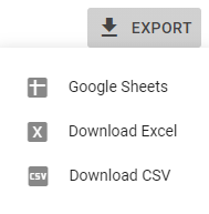 Export from Google Search Console
