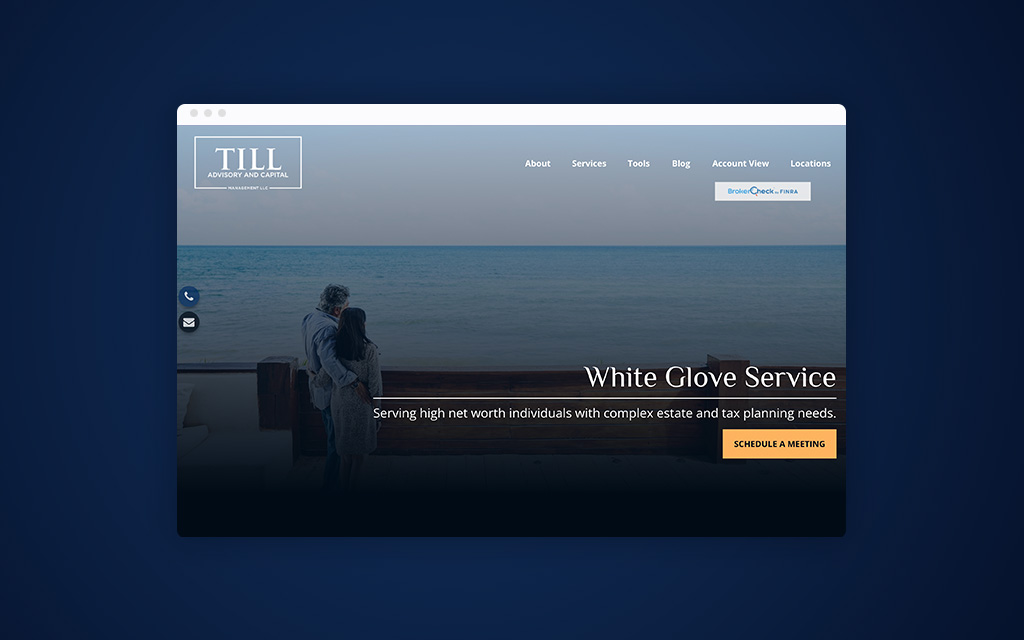 Till Advisory website homepage