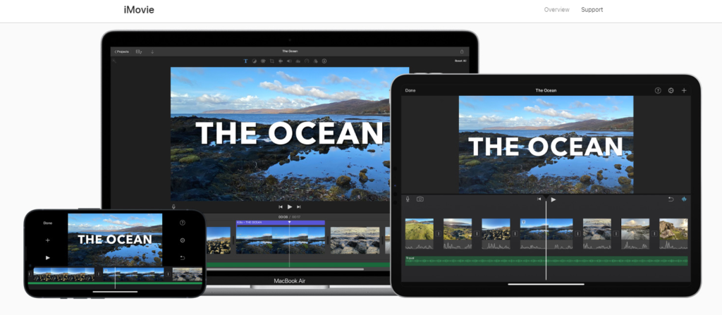 iMovie website image