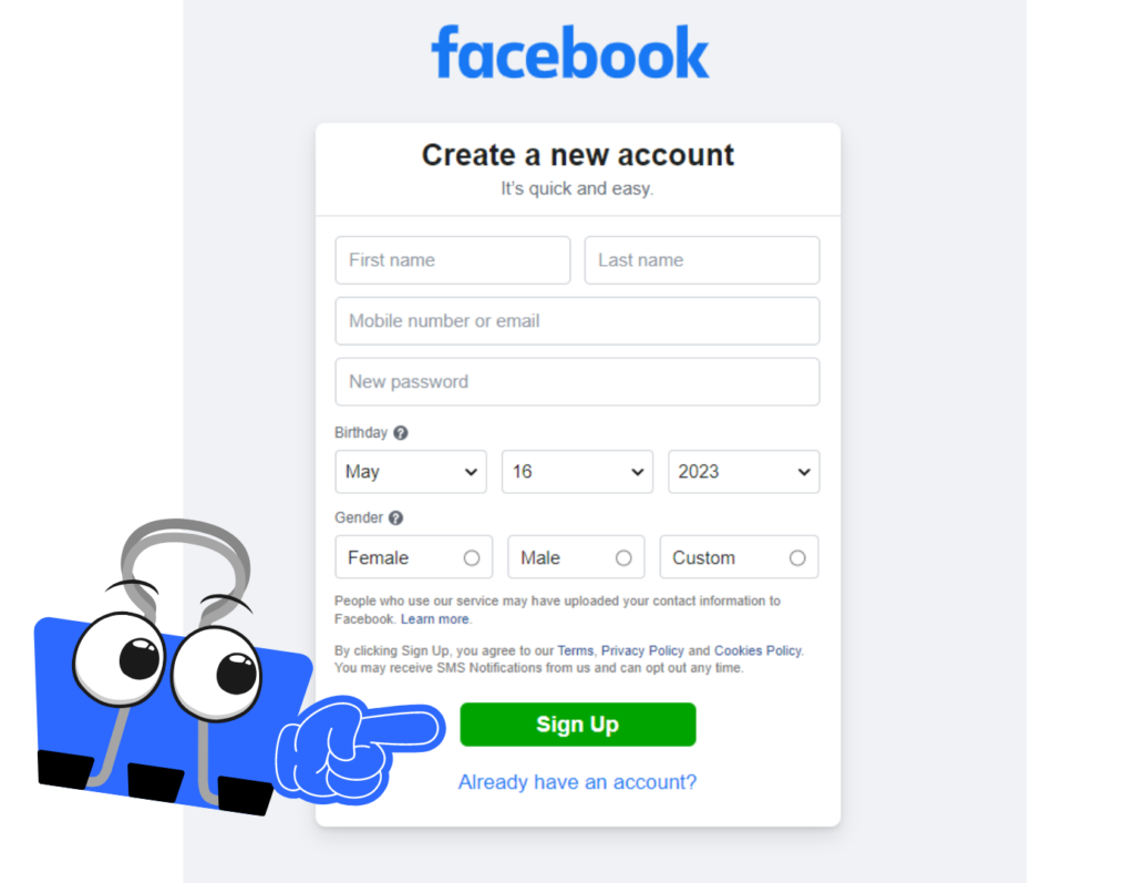 creating a facebook
