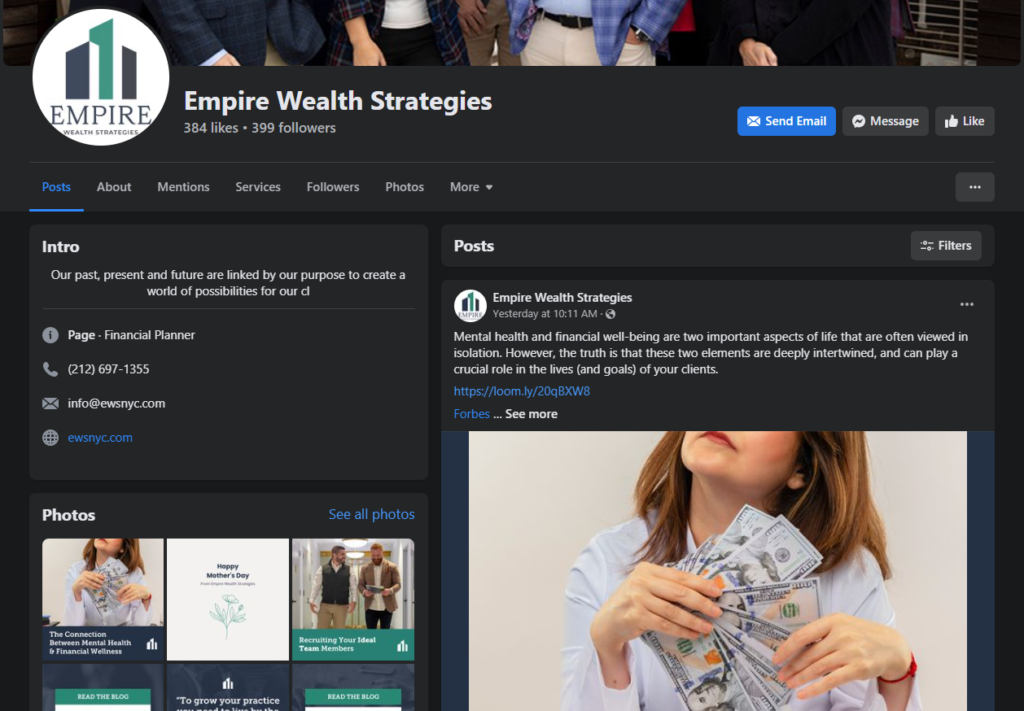 empire wealth facebook page