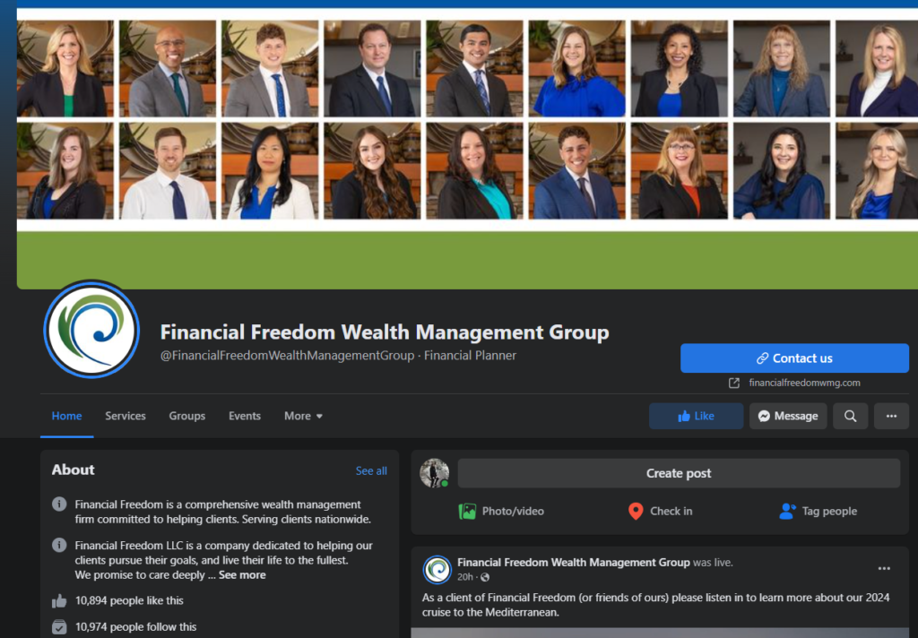 financial freedom wealth management group facebook page