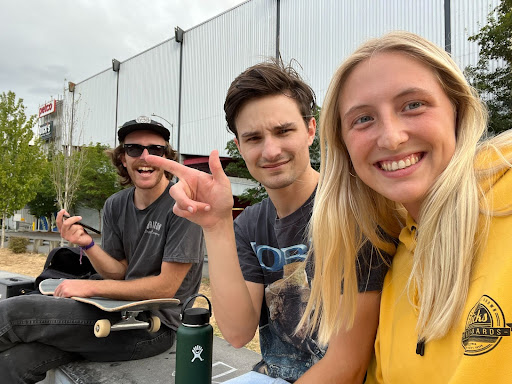 John Bacin with his wife and friend