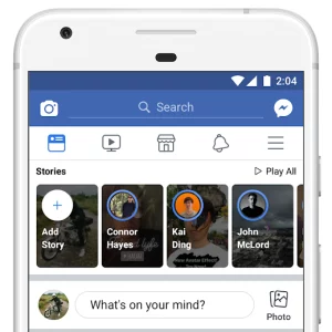 facebook stories on the mobile app