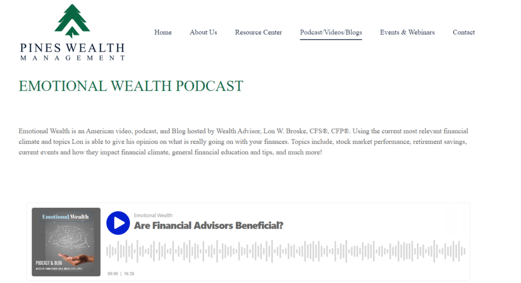pines wealth emotional wealth podcast