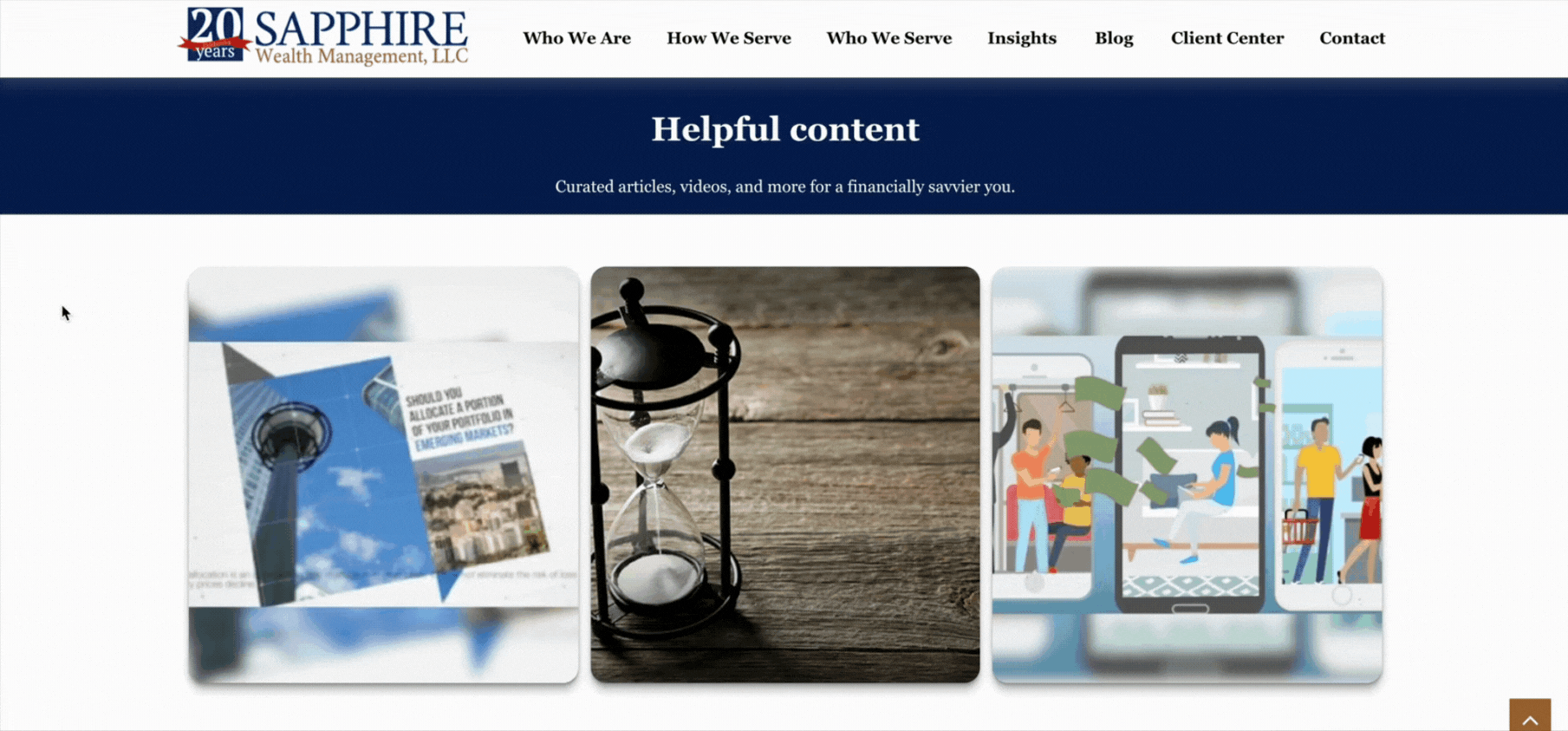 Sapphire Wealth Financial Advisor Website